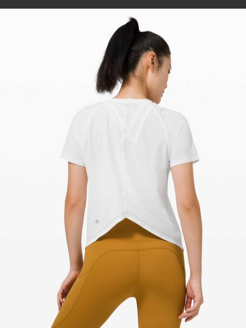 Lululemon Rise And Run White Short-Sleeve Performance Tee - Picture 3 of 8